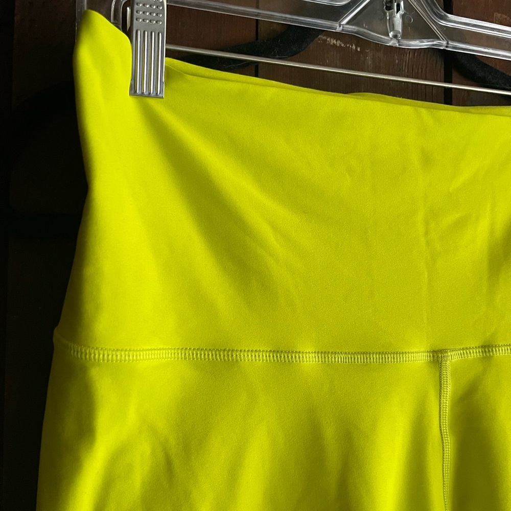 Bright colored chartreuse colored leggings - like new - Picture 6 of 6